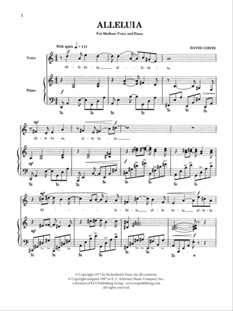 Alleluia Medium Voice scores gallery preview page 1