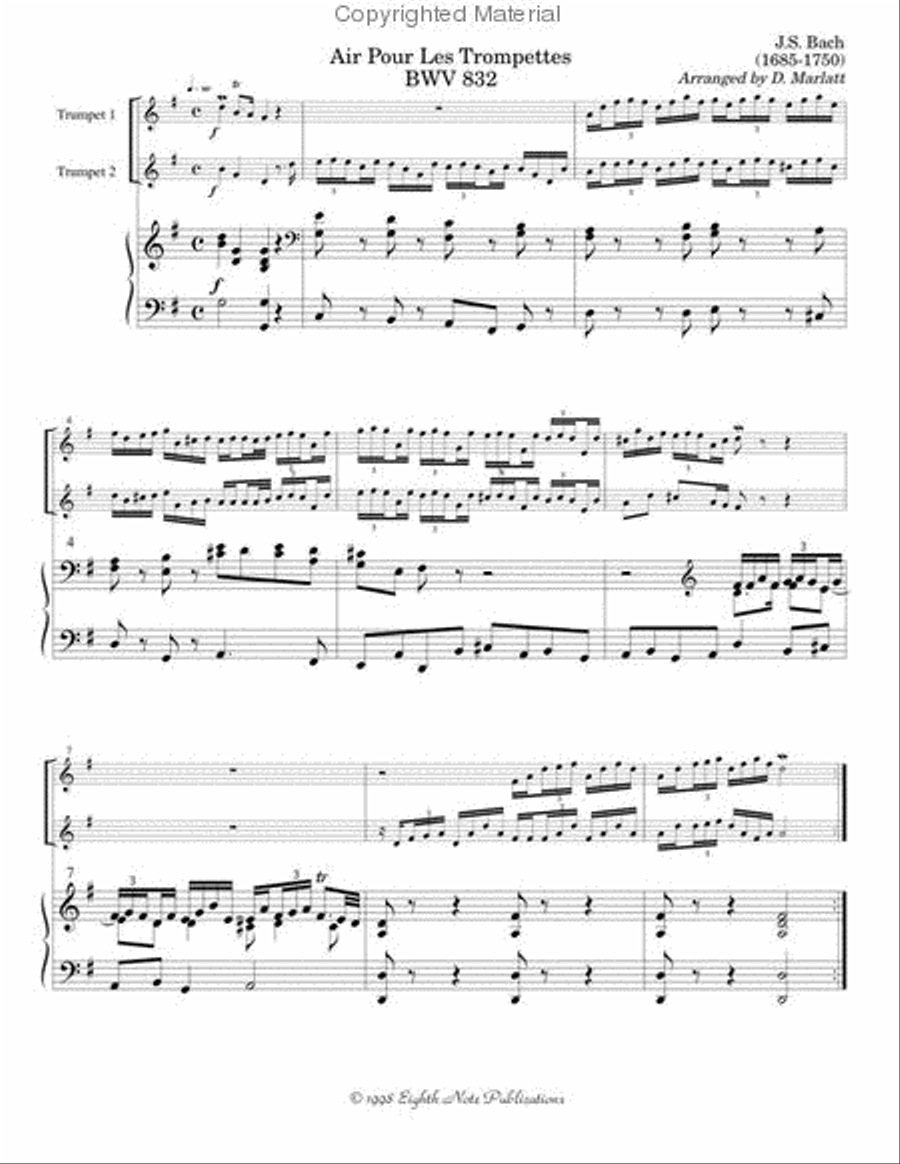 Air Pour les Trompettes Trumpet Duet scores gallery preview page 2