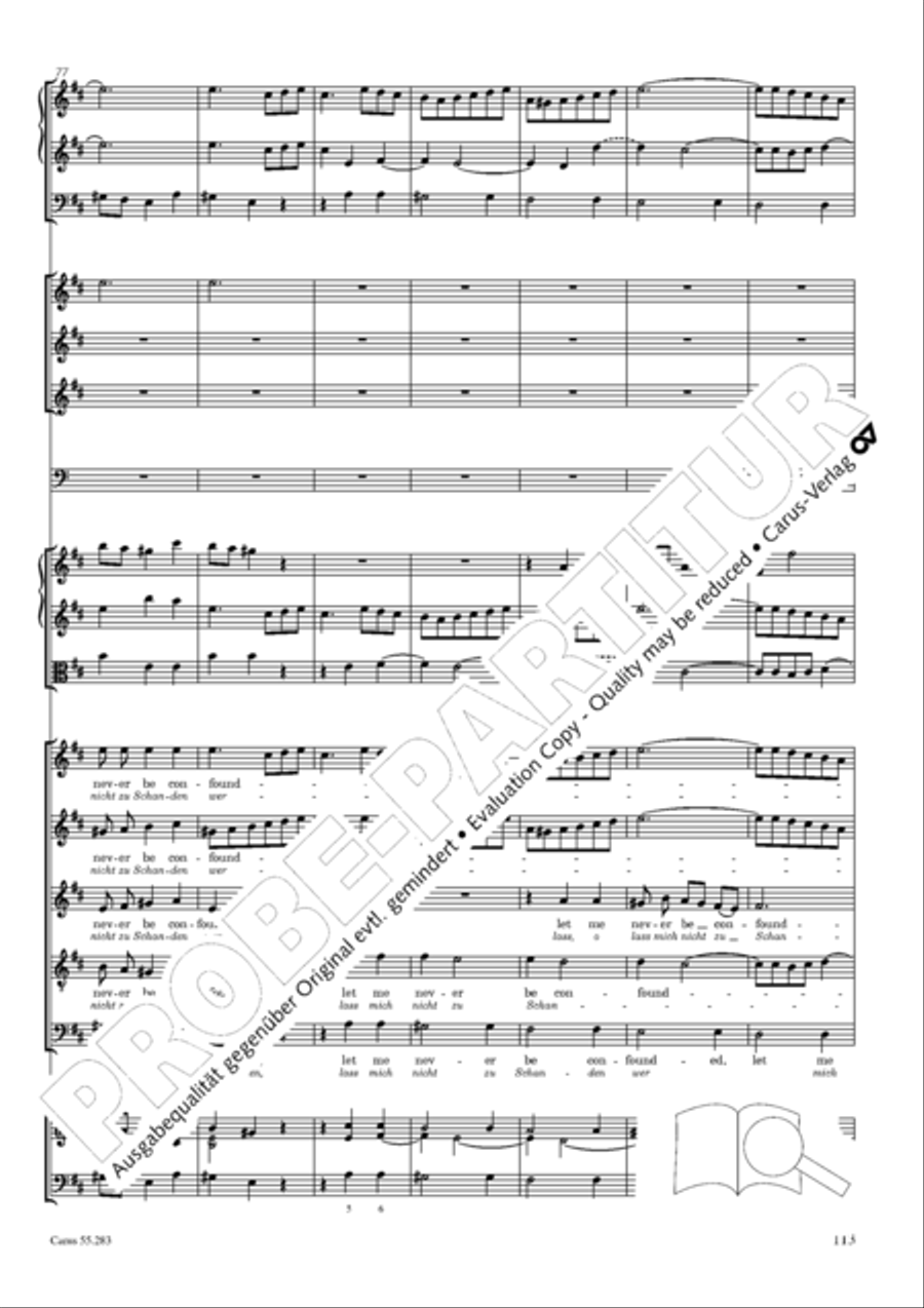 Te Deum for the Victory of Dettingen SSATB scores gallery preview page 130