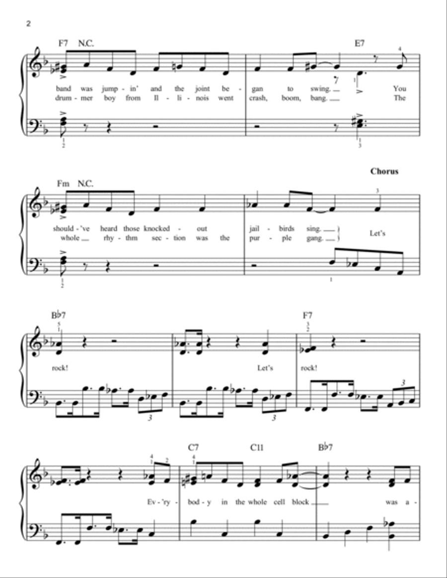 Jailhouse Rock Easy Piano scores gallery preview page 2