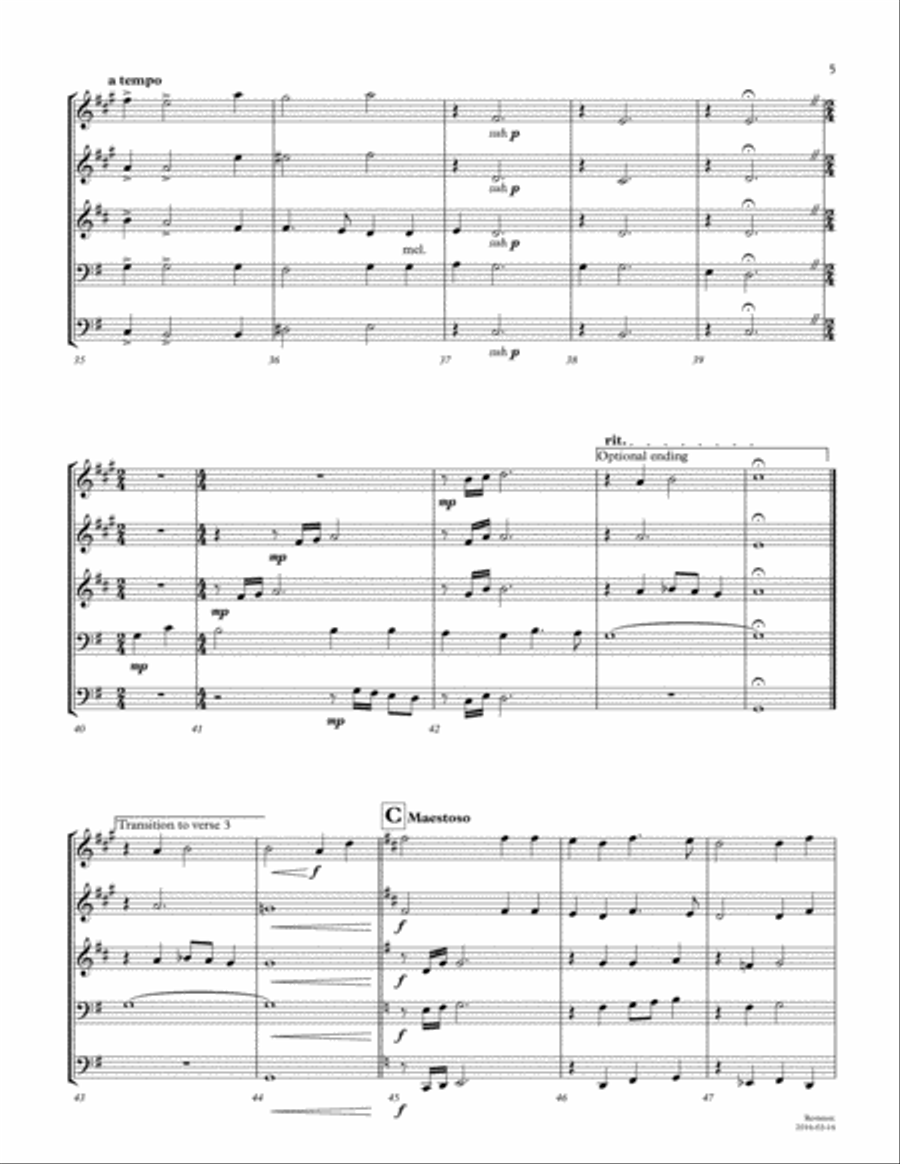 Were You There Brass Ensemble scores gallery preview page 5