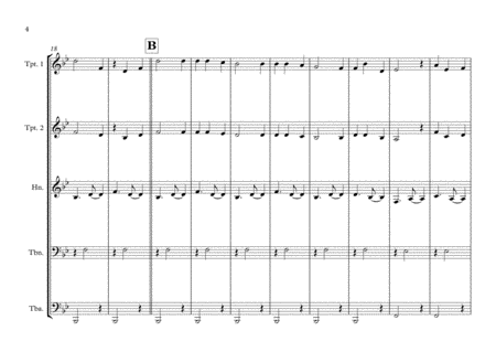 Réunionese National Song (''l'hymne de La REUNION'') for Brass Quintet image number null