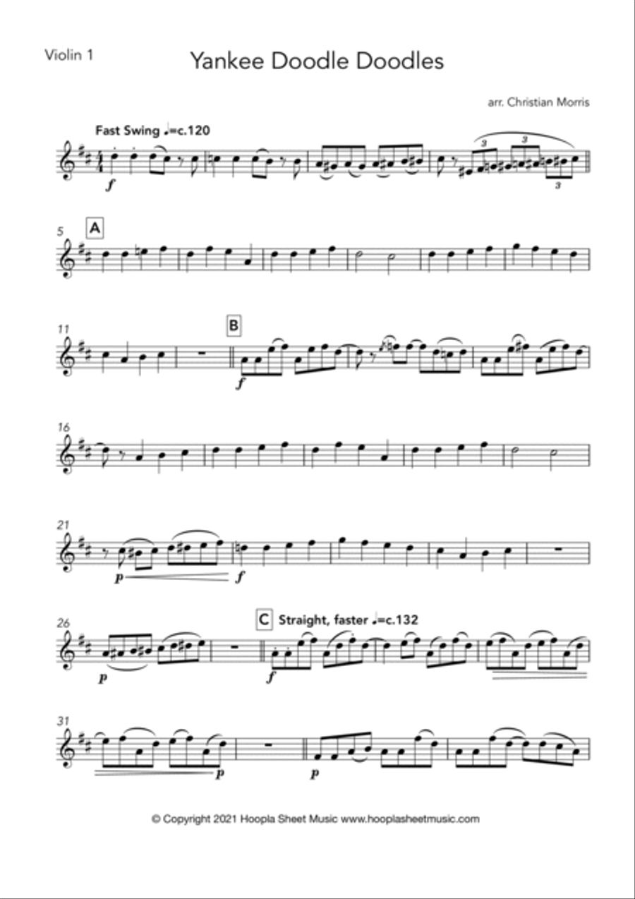 Yankee Doodle Doodles String Duet scores gallery preview page 4