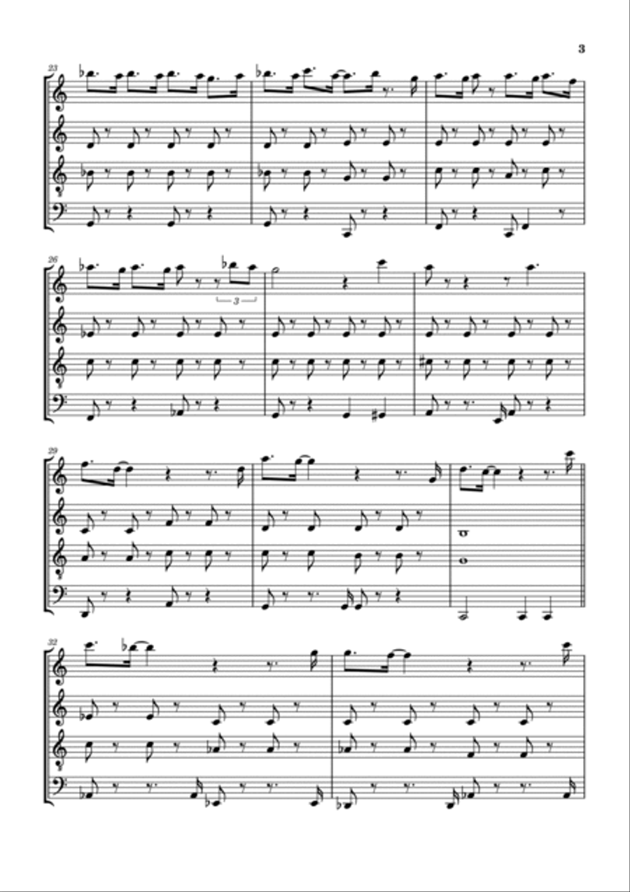 Christmas Is Annoying Christmas Is Annoying Saxophone Quartet scores gallery preview page 4