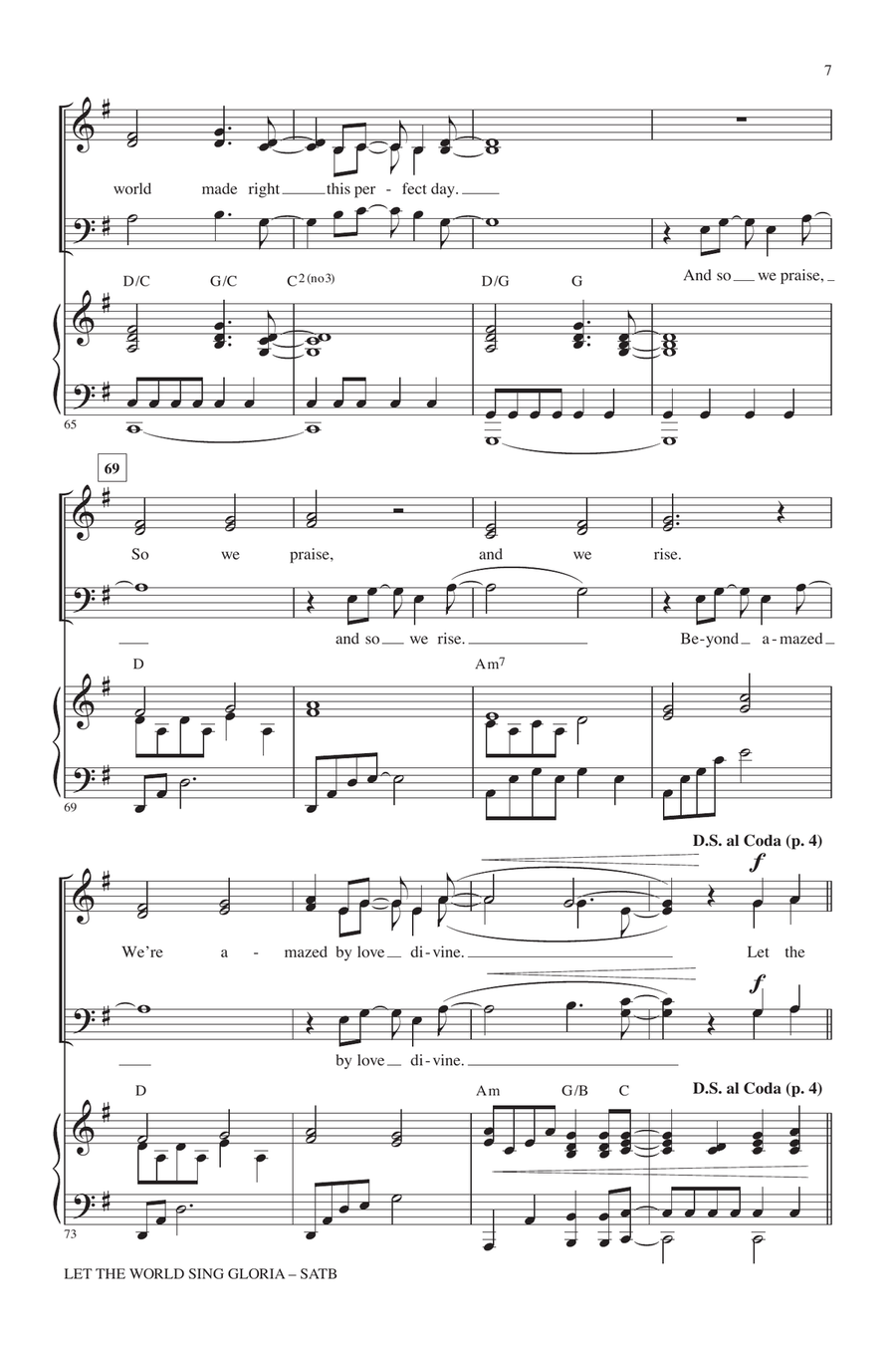 Let The World Sing Gloria 4-Part scores gallery preview page 6