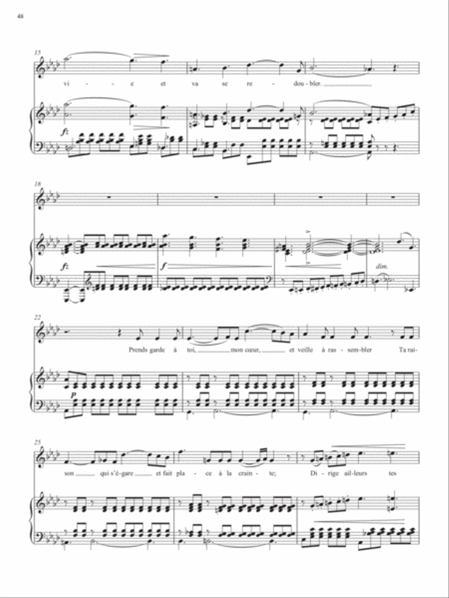 Op. 45, No. 10: Le calme de mes jours from Songs of Gouvy, V2 Voice Solo scores gallery preview page 3