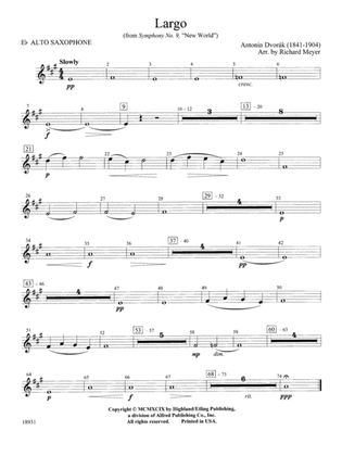 Largo from Symphony No. 9, "New World": E-flat Alto Saxophone