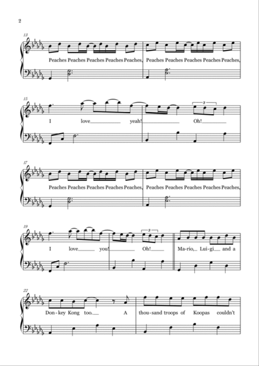 Peaches Pedal Harp scores gallery preview page 2