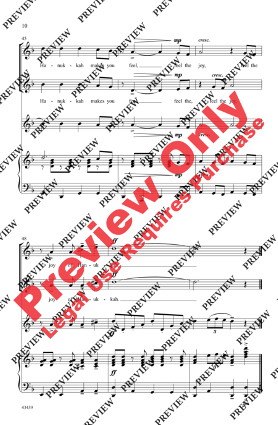 Feel the Joy of Hanukkah 2-Part scores gallery preview page 10