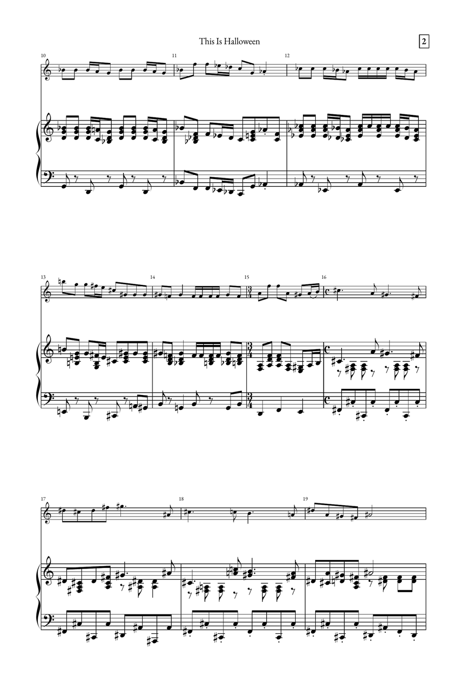 This Is Halloween Violin Solo scores gallery preview page 2