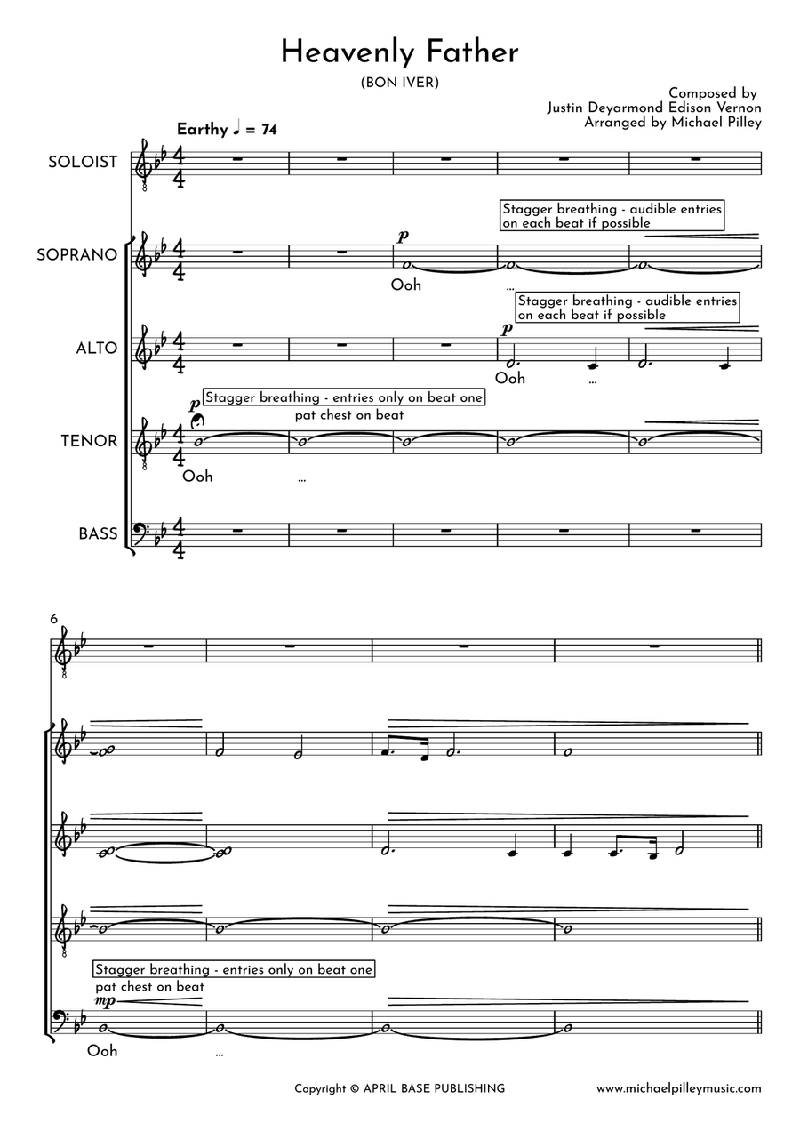Heavenly Father 4-Part scores gallery preview page 2