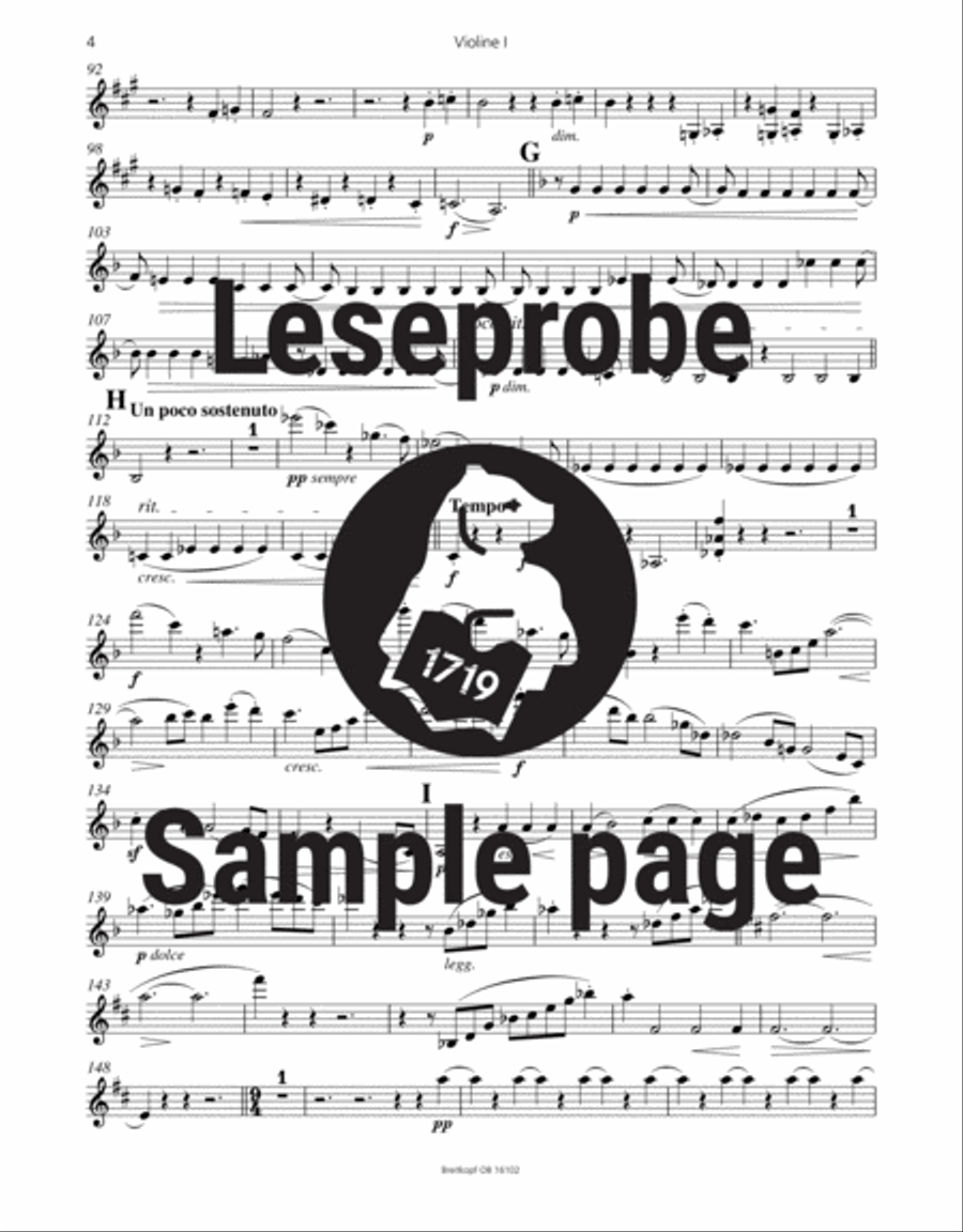 Symphony No. 3 in F major Op. 90 Orchestra scores gallery preview page 4
