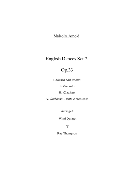 English Dances, Set 2, Op. 33: No. 4. Giubiloso - Lento E Maestoso image number null