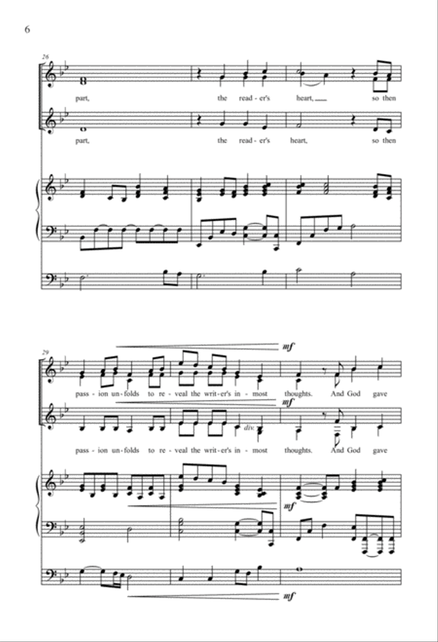 And God Gave Music SSAA scores gallery preview page 4