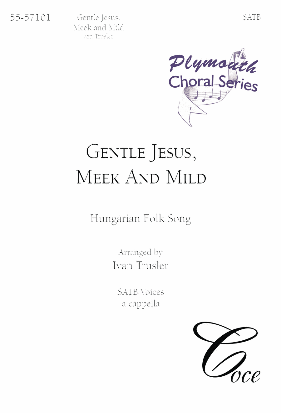 Gentle Jesus, Meek and Mild 4-Part scores gallery preview page 1