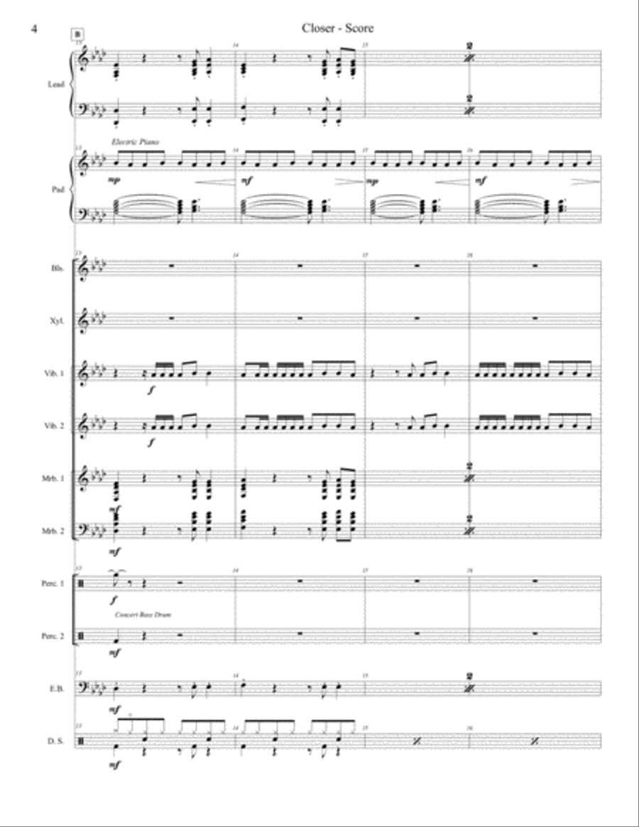 Closer Closer Percussion Ensemble scores gallery preview page 4