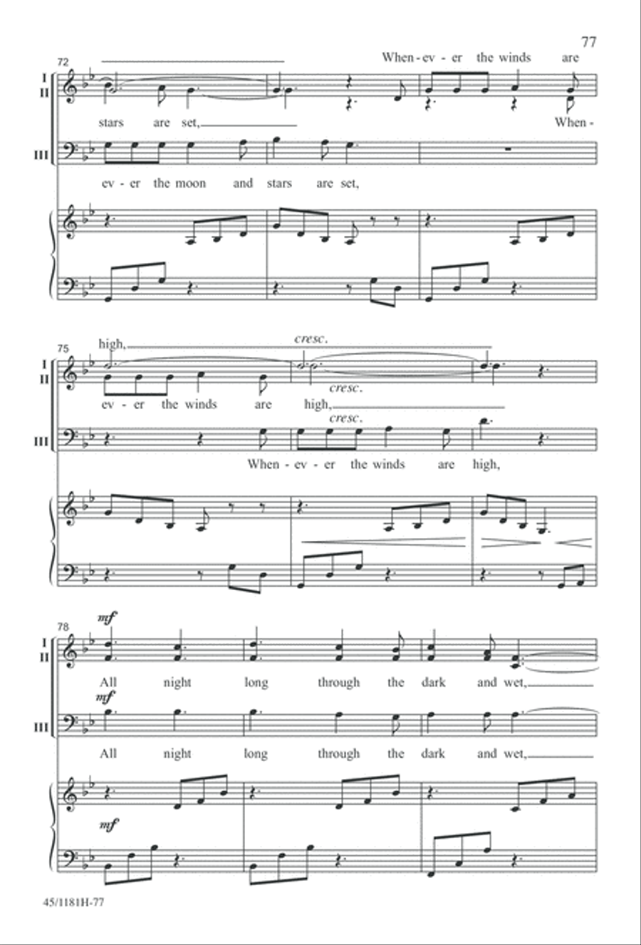 Contemporary Choral Classics 3-Part scores gallery preview page 77