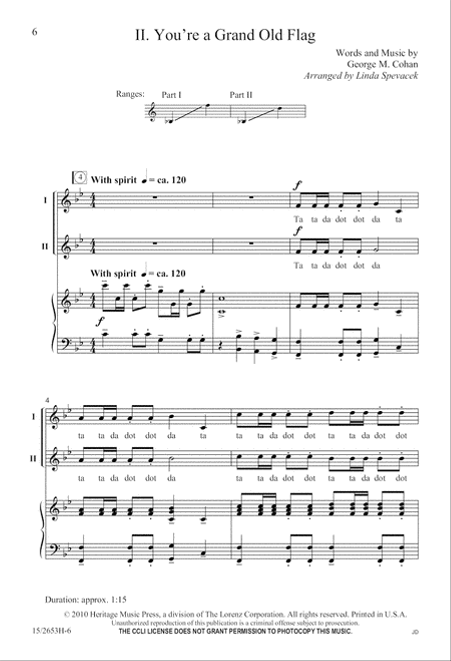 Here's Two Cohan! Here's Two Cohan! 2-Part scores gallery preview page 6