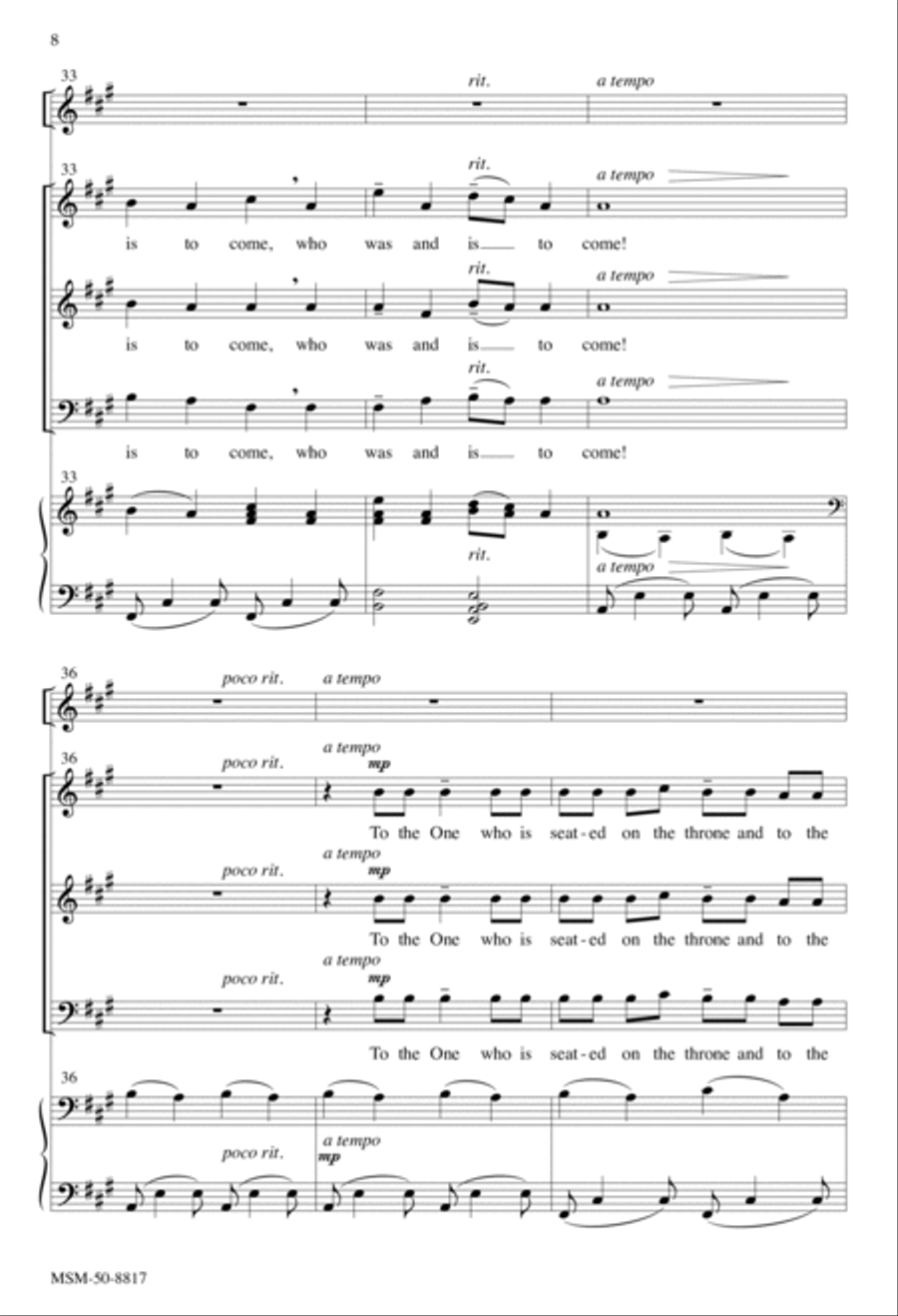 Who Was and Is and Is to Come 3-Part scores gallery preview page 8