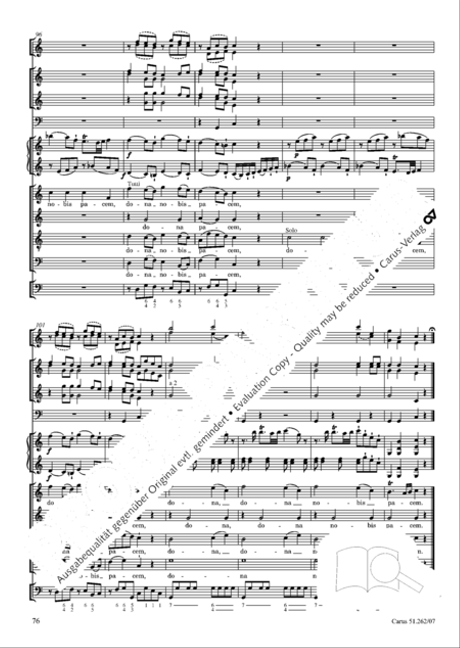 Missa longa in C major (Missa longa in C) 4-Part scores gallery preview page 77