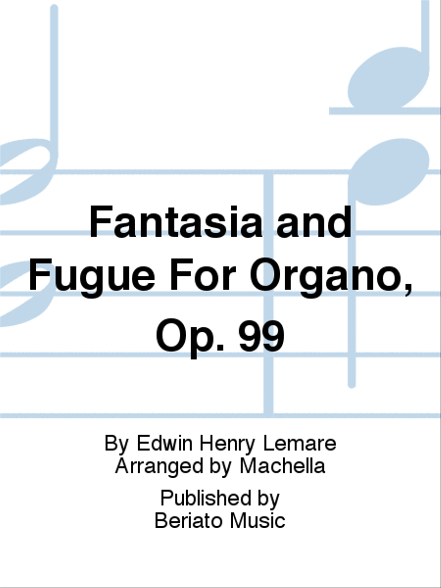 Fantasia and Fugue For Organo, Op. 99 Organ scores gallery preview page 1