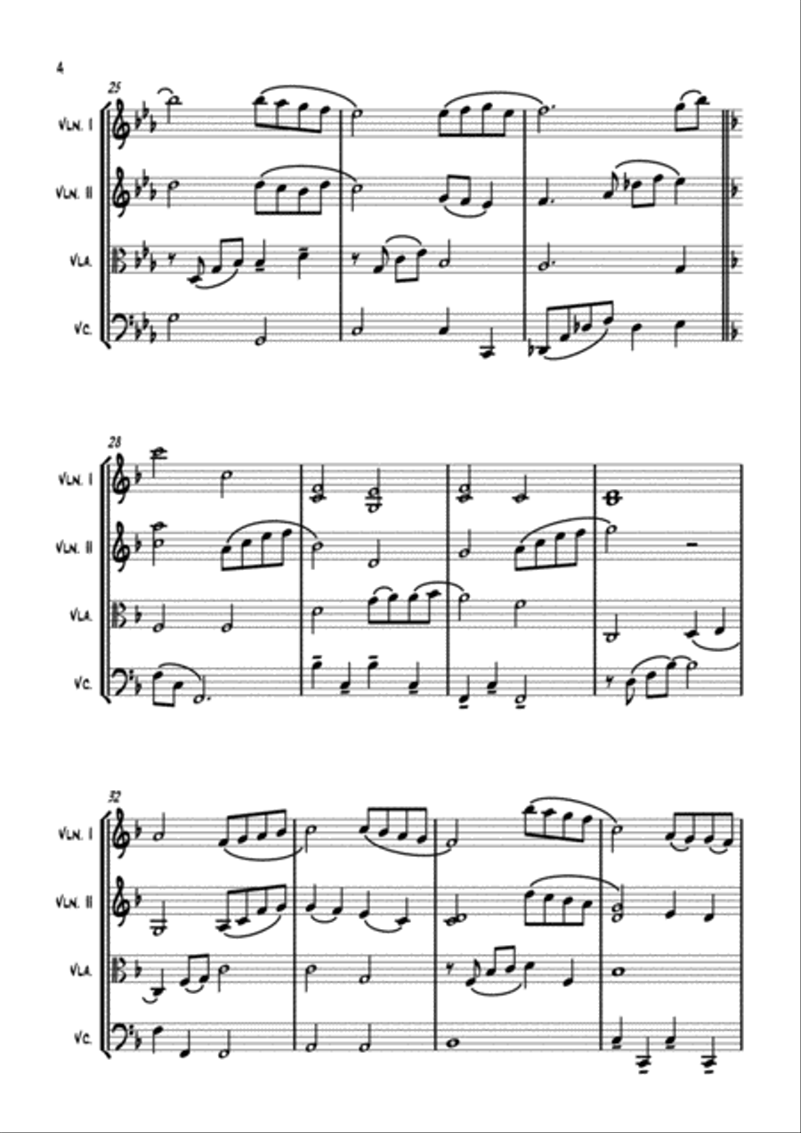 Beauty And The Beast String Quartet scores gallery preview page 4