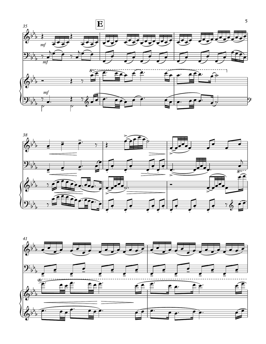 In a Distant Land 在那遙遠的地方 (Chinese traditional) for Trio (Violin, Cello, Piano) Piano Trio scores gallery preview page 5