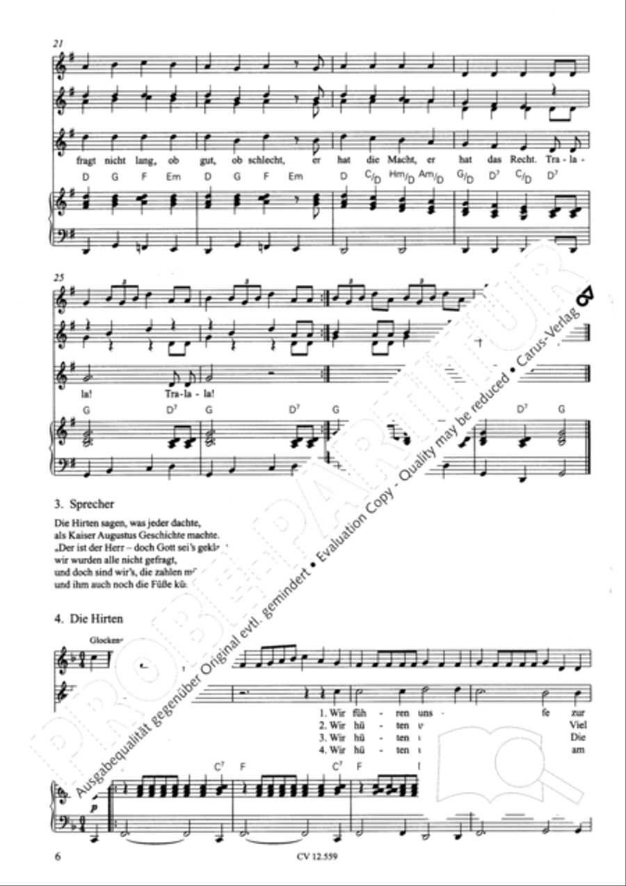 Singspiel zur Weihnachtsgeschichte Children's Choir scores gallery preview page 6