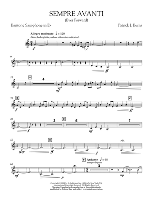 Book cover for Sempre Avanti - Eb Baritone Saxophone