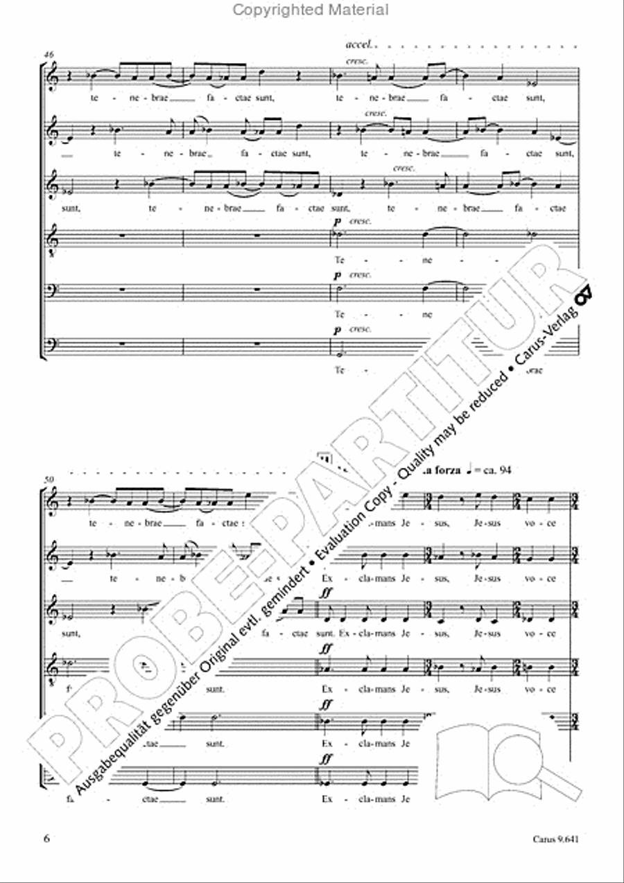 Tenebrae factae sunt SSATBB scores gallery preview page 7