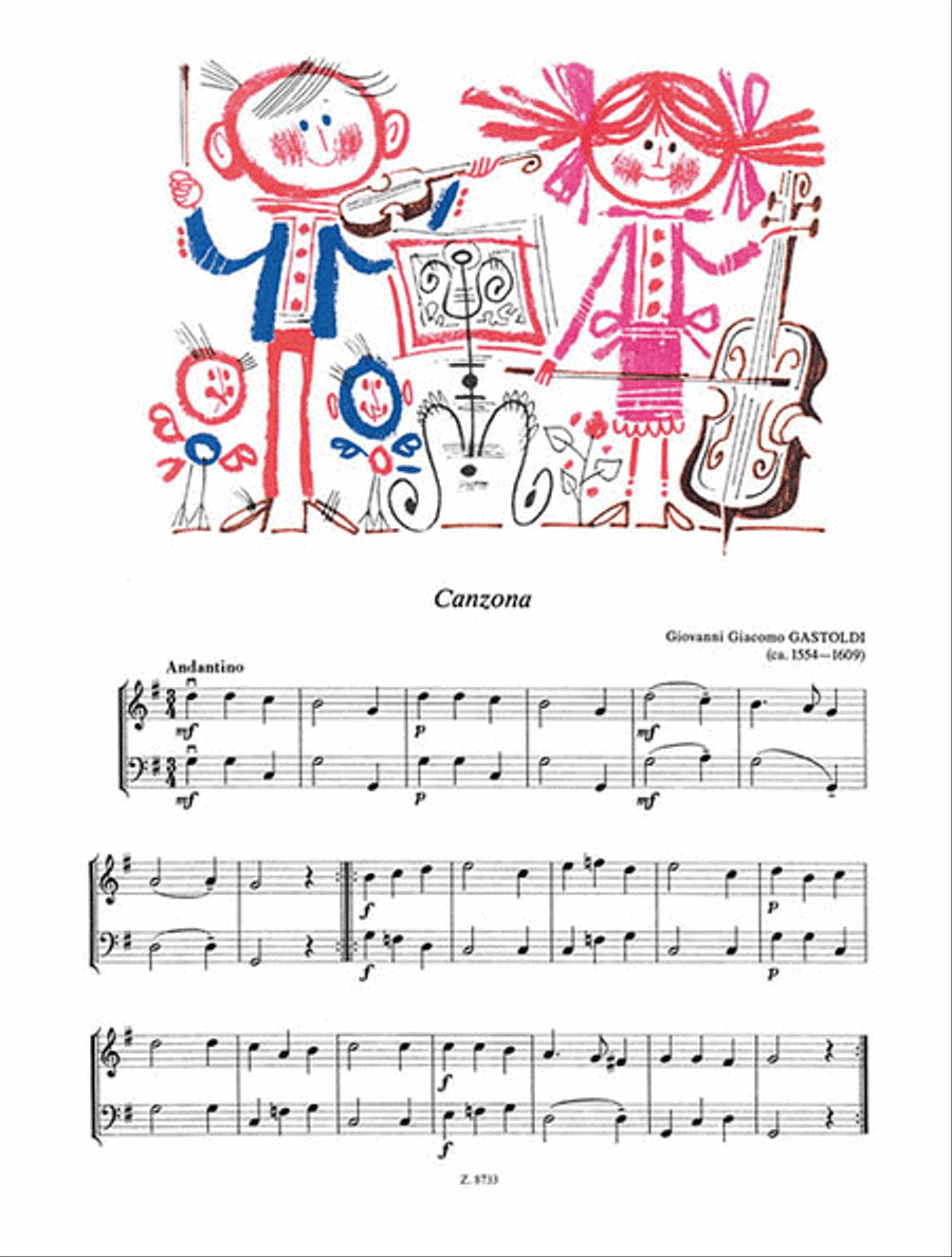 Duets for Violin and Violoncello for Beginners String Duet scores gallery preview page 3