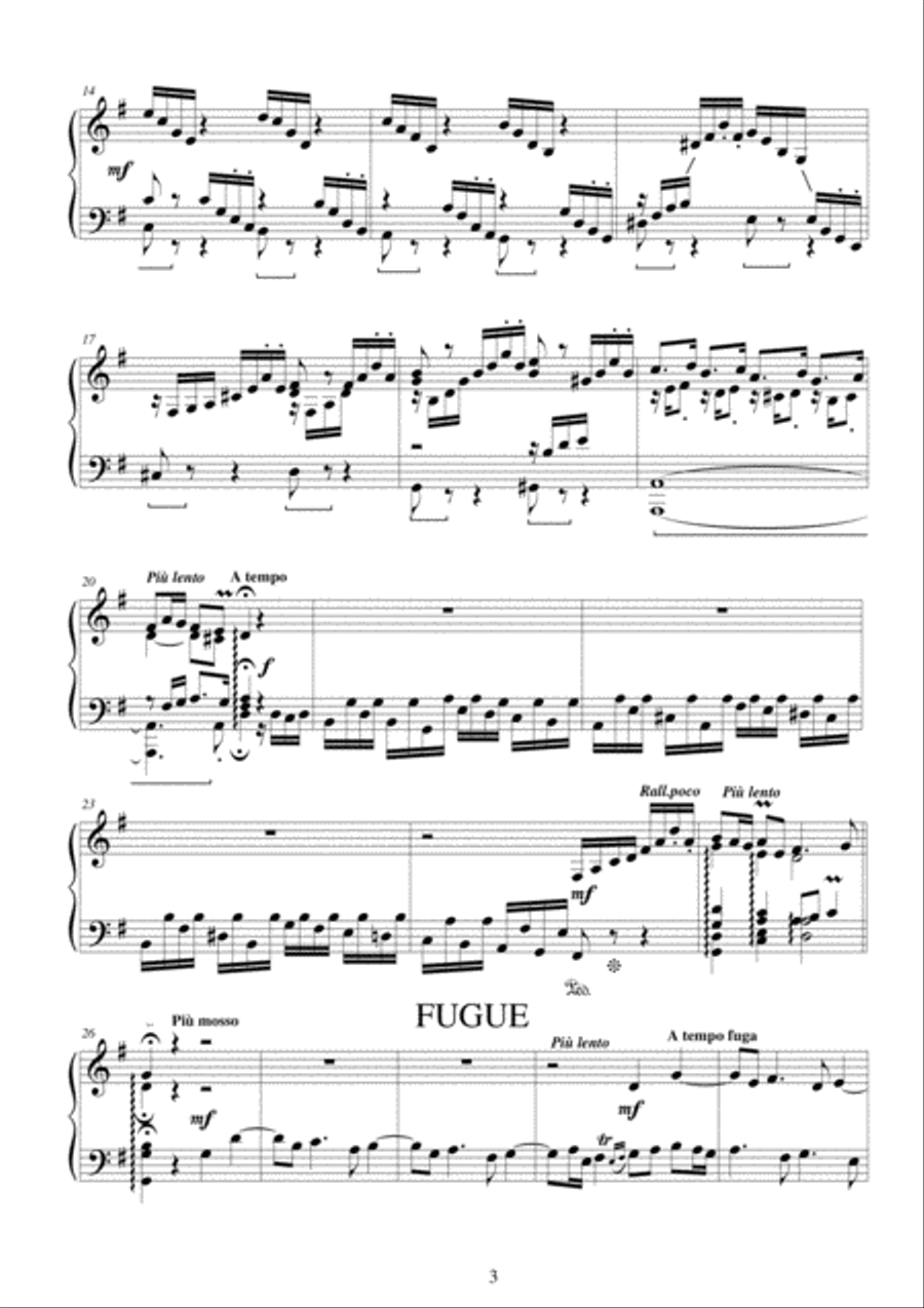 Four Little Preludes and Fugues for piano - BWV557-60 4-Part scores gallery preview page 3