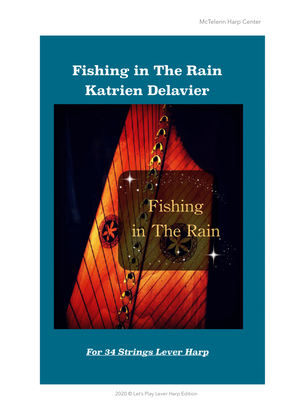 Book cover for Fishing In The Rain - K.Delavier Version - intermediate & 34 String Harp | McTelenn Harp Center