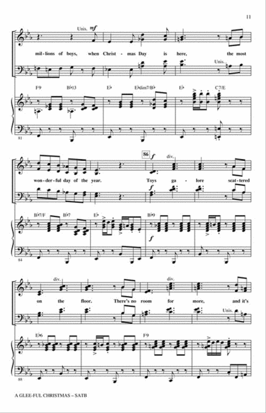 A Glee-ful Christmas A Glee-ful Christmas Show Choir scores gallery preview page 3