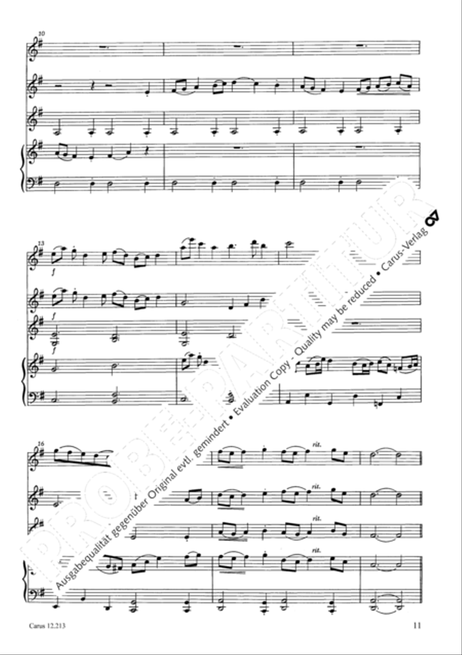 Four Christmas Concerts (Vier Weihnachtskonzerte) Score scores gallery preview page 12