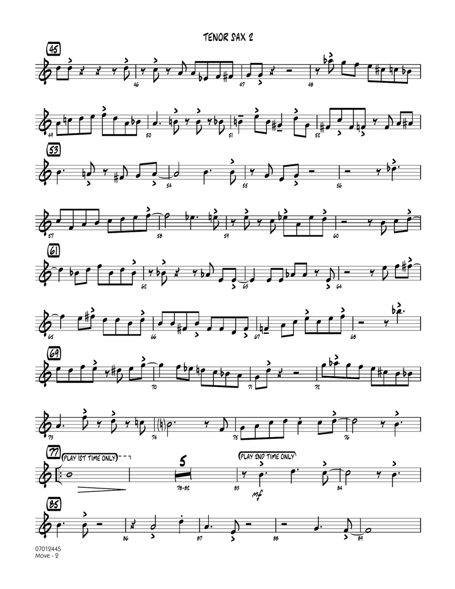 Move - Tenor Sax 2 Move - Tenor Sax 2 Jazz Ensemble scores gallery preview page 2
