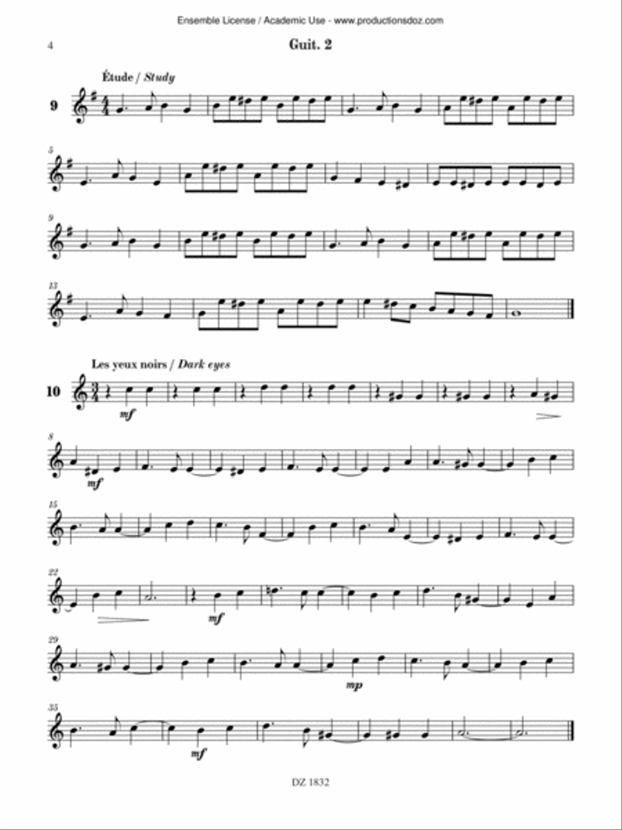 Ma guitare, mon band (guit. 2) vol. 2 Classical Guitar scores gallery preview page 4