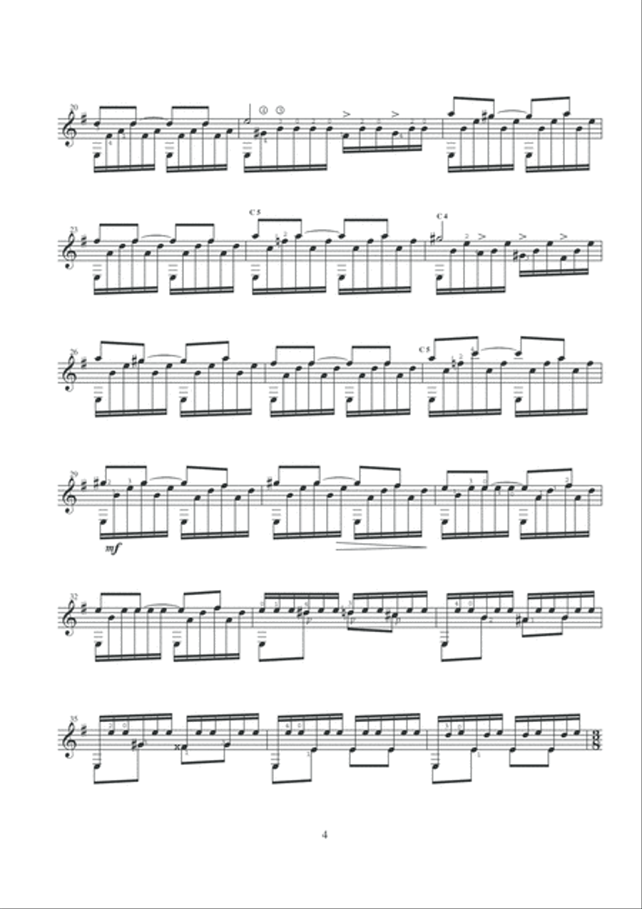 Distímia Classical Guitar scores gallery preview page 6