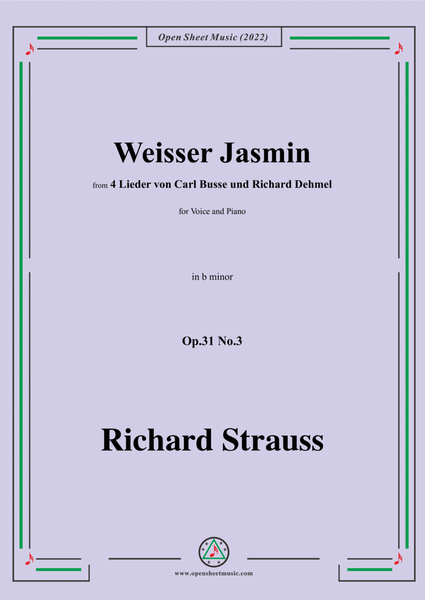 Richard Strauss-Weißer Jasmin,in b minor,Op.31 No.3 image number null