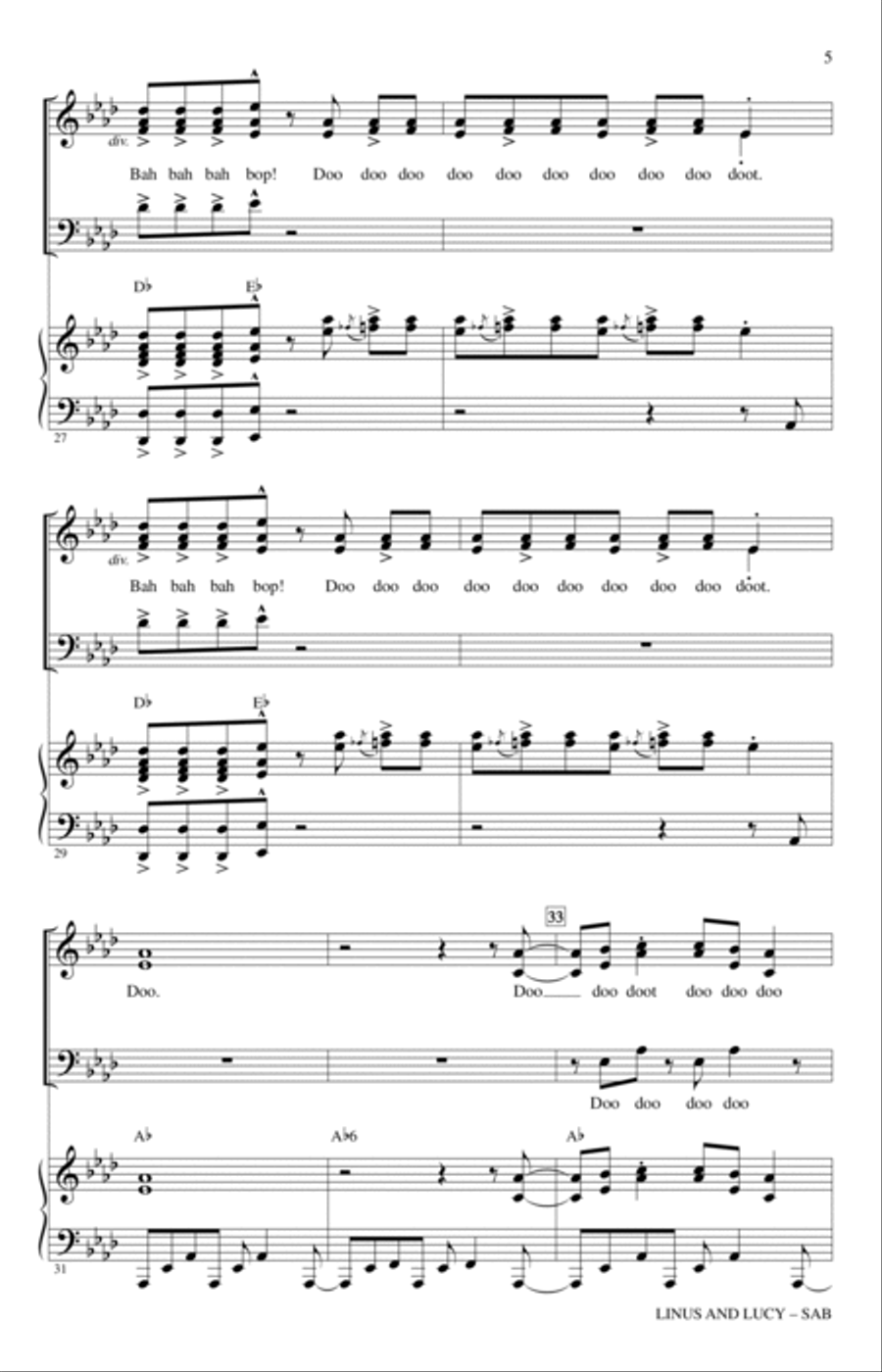 Linus And Lucy Linus And Lucy 3-Part scores gallery preview page 4