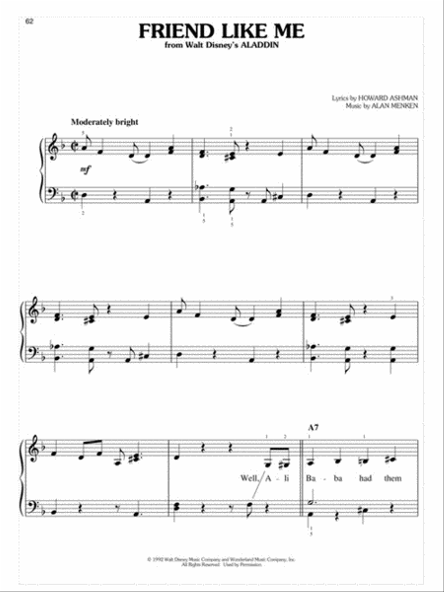 Disney Mega-Hit Movies Piano, Vocal, Guitar scores gallery preview page 5
