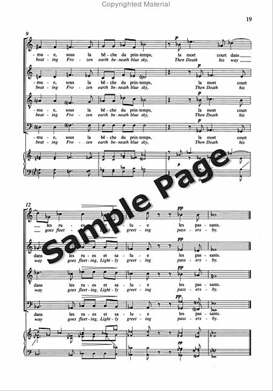 6 Chansons (Complete) 4-Part scores gallery preview page 19