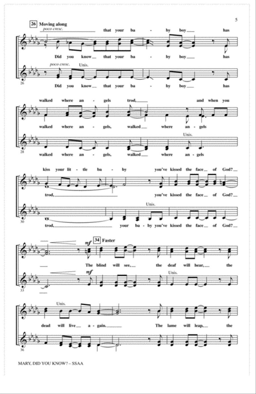 Mary, Did You Know? (Arr. Mac Huff) SSA scores gallery preview page 3