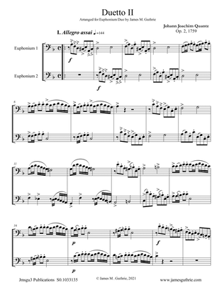 Quantz: Duetto Op. 2 No. 2 for Euphonium Duo