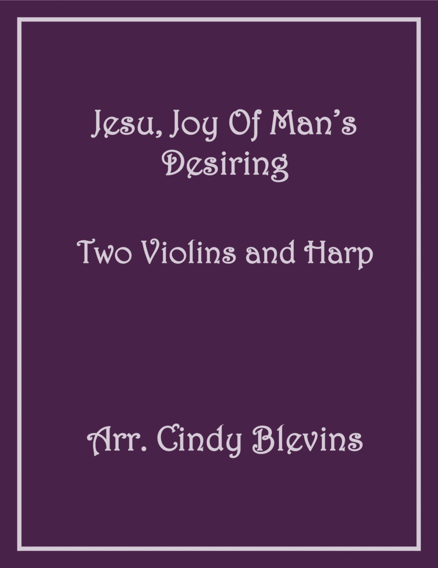 Jesu, Joy Of Man's Desiring, Two Violins and Harp image number null