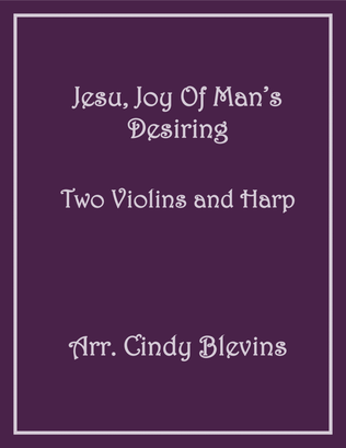Book cover for Jesu, Joy Of Man's Desiring, Two Violins and Harp