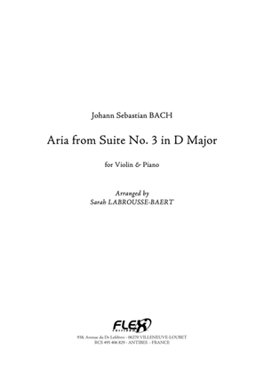 Book cover for Aria from Suite No. 3 in D Major