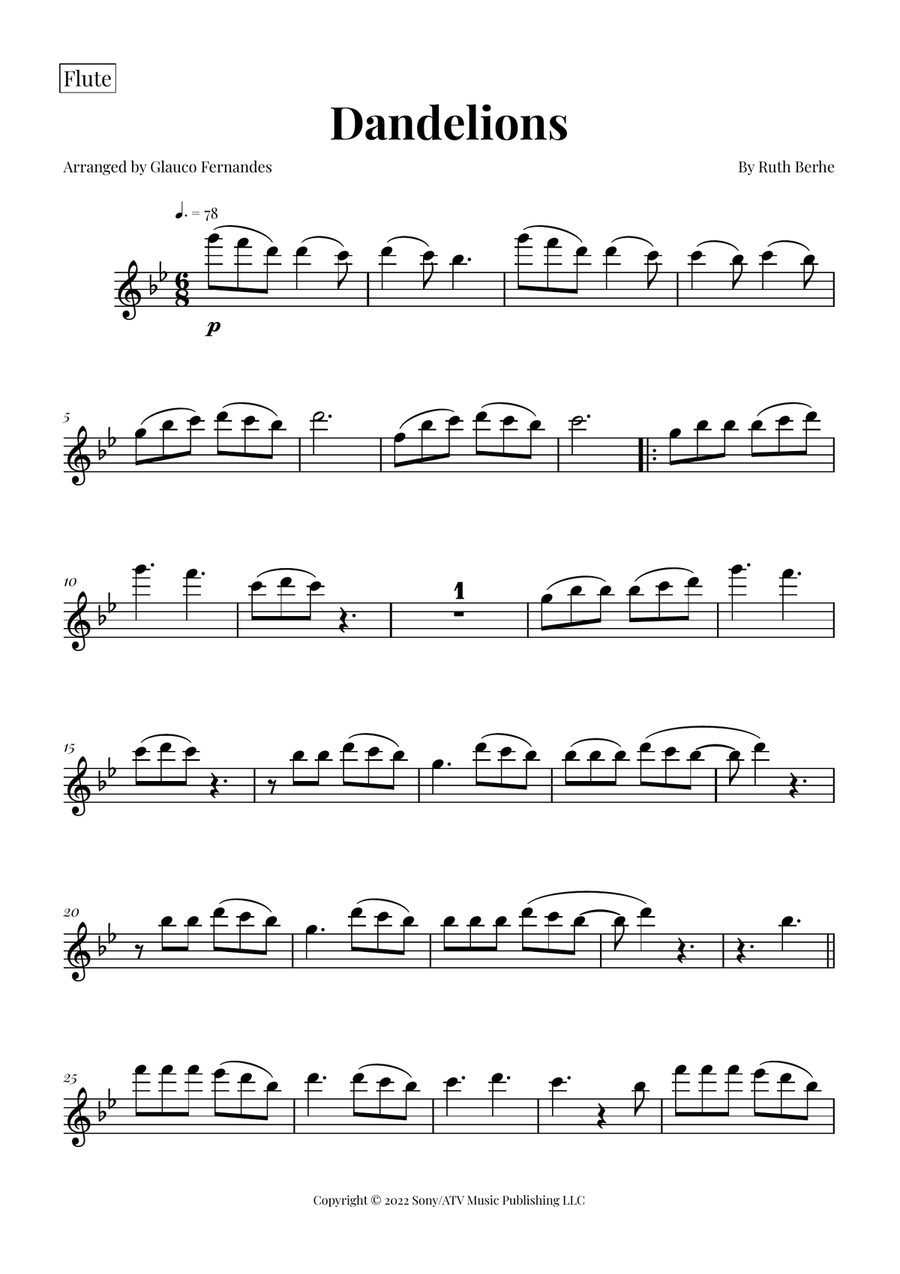 Dandelions Woodwind Trio scores gallery preview page 5