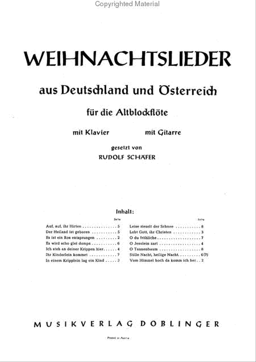 Weihnachtslieder aus Deutschland und Osterreich Piano scores gallery preview page 2