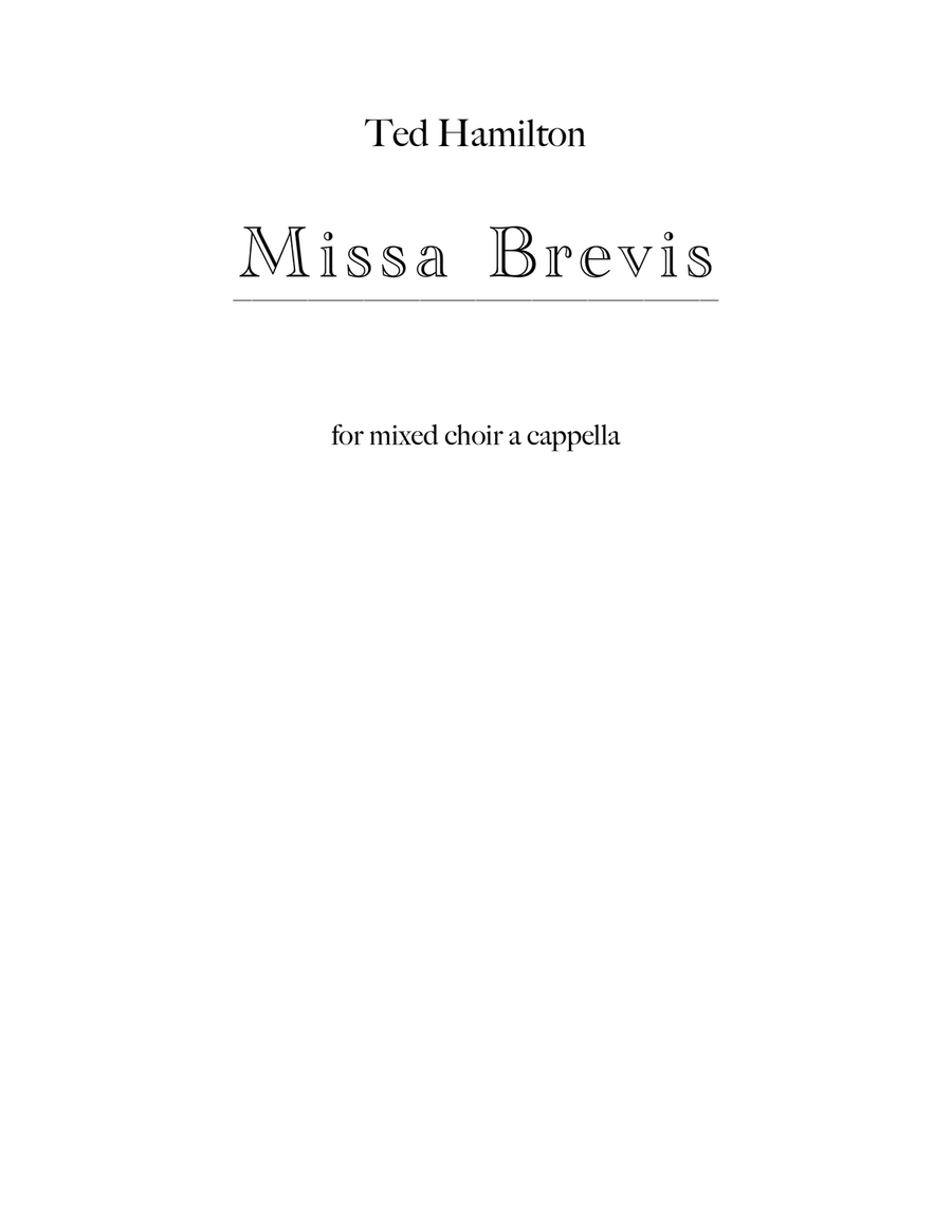Missa Brevis for mixed choir a cappella 4-Part scores gallery preview page 1